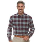 Men's Croft & Barrow&reg; Slim-fit Flannel Button-down Shirt, Size: Medium, Drk Purple