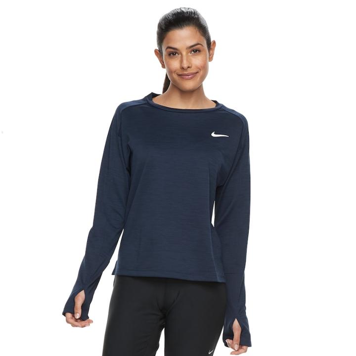 Women's Nike Pacer Long Sleeve Running Top, Size: Small, Light Blue