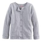 Girls 4-10 Jumping Beans&reg; Button-front Cardigan, Size: 7, Light Grey