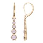 Dana Buchman Crystal Linear Drop Earrings, Women's, Light Pink
