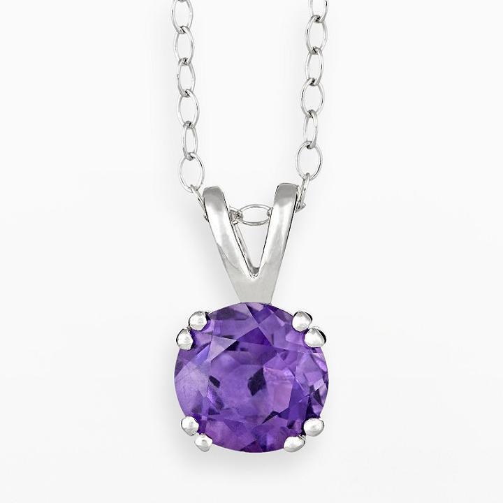 Sterling Silver African Amethyst Pendant, Women's, Size: 18, Purple