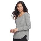 Juniors' Pink Republic Drop Shoulder Sweater, Teens, Size: Small, Grey Other