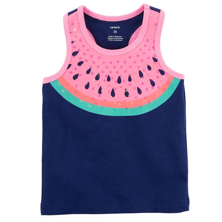 Girls 4-8 Carter's Watermelon Tank Top, Size: 4-5, Blue