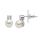 Simulated Crystal & Simulated Pearl Drop Earrings, Women's, White Oth