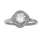 Primrose Sterling Silver Cubic Zirconia Twist Round Ring, Women's, Size: 9