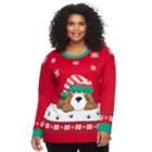 Plus Size Fashion Avenue Us Sweaters Applique Ugly Christmas Sweater, Women's, Size: 0x, Red Other