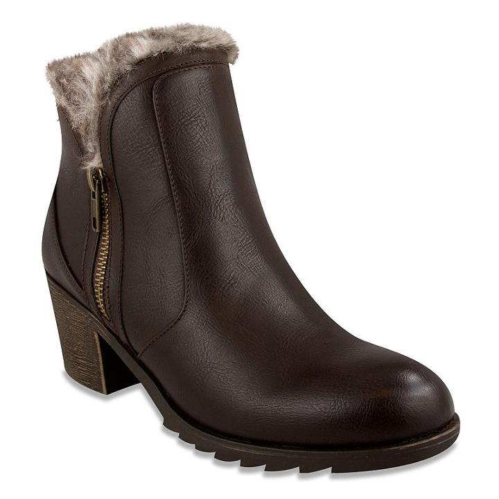 London Fog Gamer Women's Ankle Boots, Size: Medium (9), Brown