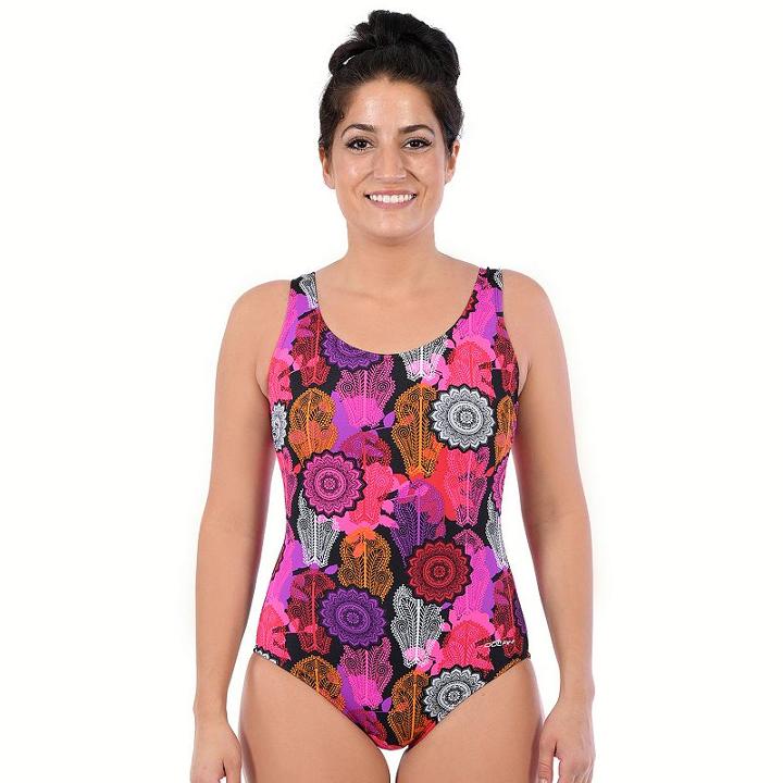 Women's Dolfin Moderate Scoopback One-piece Swimsuit, Size: 20 Comp, Med Blue