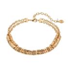 Dana Buchman Hexagonal Bead Double Strand Choker Necklace, Women's, Gold