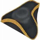 Adult Colonial Tricorn Deluxe Costume Hat, Black