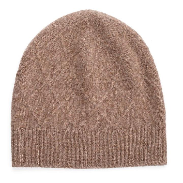 Apt. 9&reg; Cashmere Cross-stitch Beanie, Women's, Med Brown