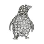 Tori Hill Sterling Silver Marcasite & Crystal Penguin Pin, Women's, Grey