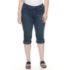 Plus Size Gloria Vanderbilt Alexandra Cuffed Capri Jeans, Women's, Size: 16 W, Brt Blue