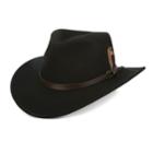 Men's Scala Classico Crushable Felt Outback Hat, Size: Xl, Black