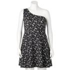 Juniors' Plus Size So&reg; Textured One-shoulder Dress, Girl's, Size: 1xl, Black