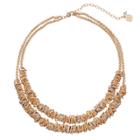 Dana Buchman Ring Cluster Double Strand Necklace, Women's, Gold