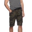 Men's Rawx Regular-fit Belted Cargo Shorts, Size: 34, Med Green