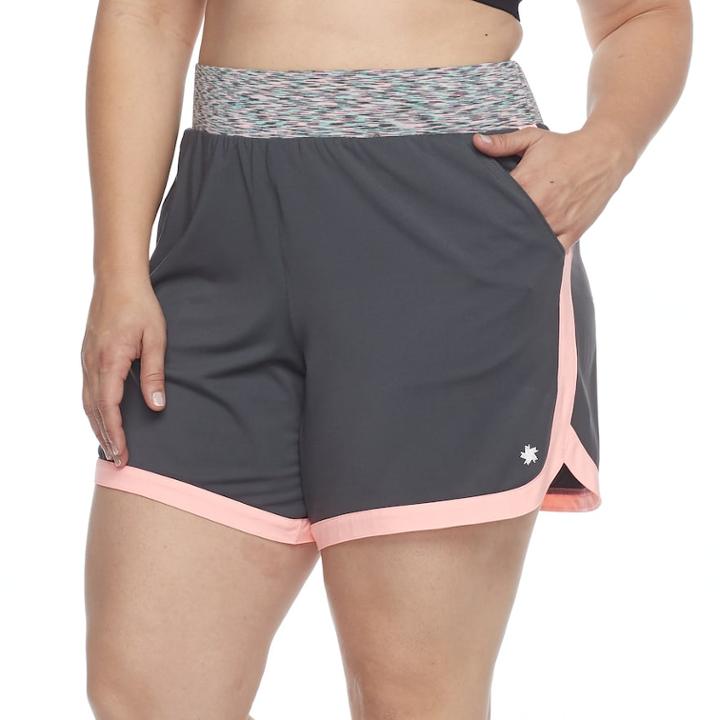 Plus Size Tek Gear&reg; Mixed Media Short, Women's, Size: 2xl, Dark Grey