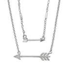 Lc Lauren Conrad Double Strand Arrow Necklace, Women's, Silver