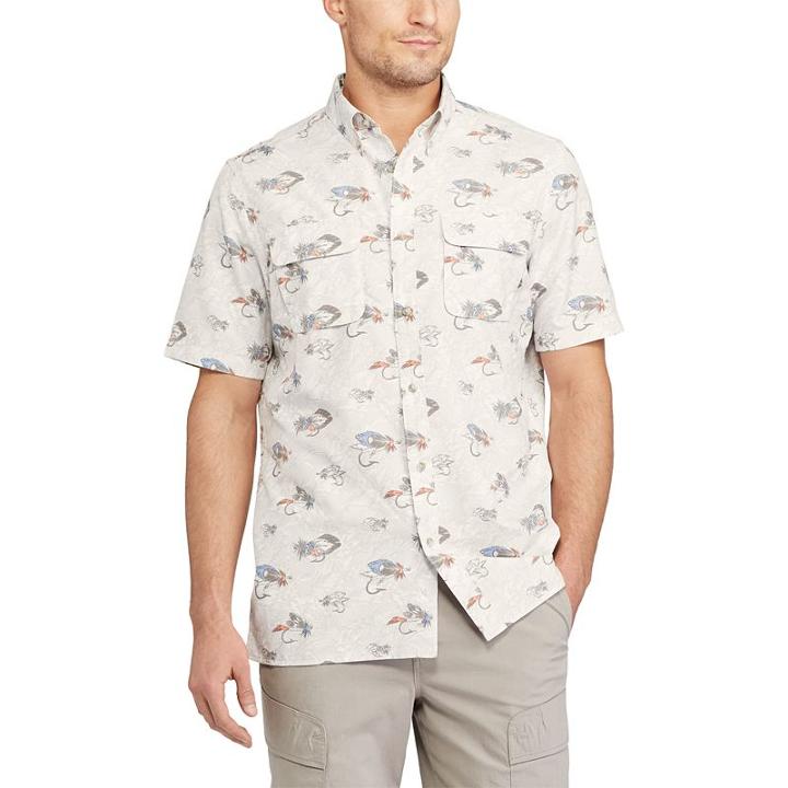 Men's Chaps Classic-fit Outdoor Performance Button-down Shirt, Size: Xl, Beige Over