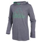 Boys 4-7x Adidas Climalite Coast To Coast Hooded Pullover, Size: 4, Dark Grey
