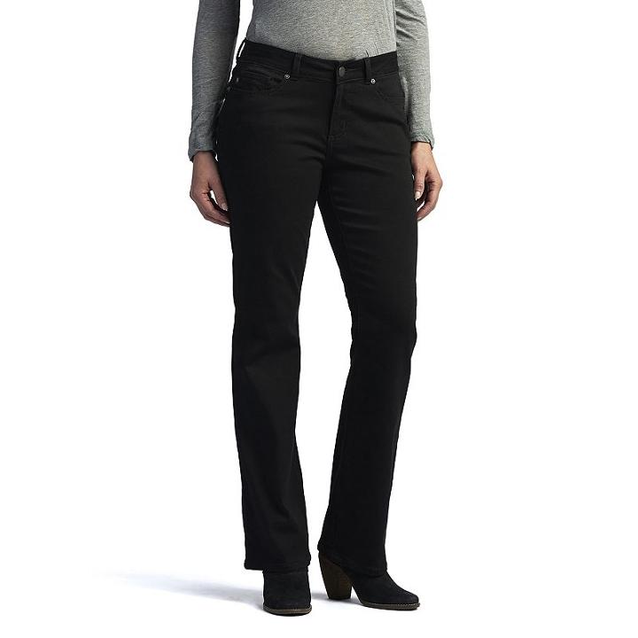 Women's Lee Modern Fit Curvy Bootcut Jeans, Size: 10 T/l, Black