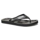 Muk Luks Silas Men's Flip-flops, Size: 10, Black