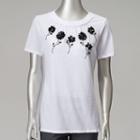 Women's Simply Vera Vera Wang Floral Pailette Tee, Size: Xl, White