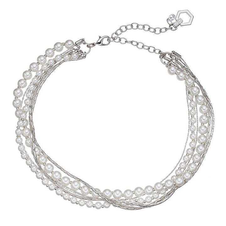 Simply Vera Vera Wang Simulated Pearl Multi Strand Choker Necklace, Women's, White