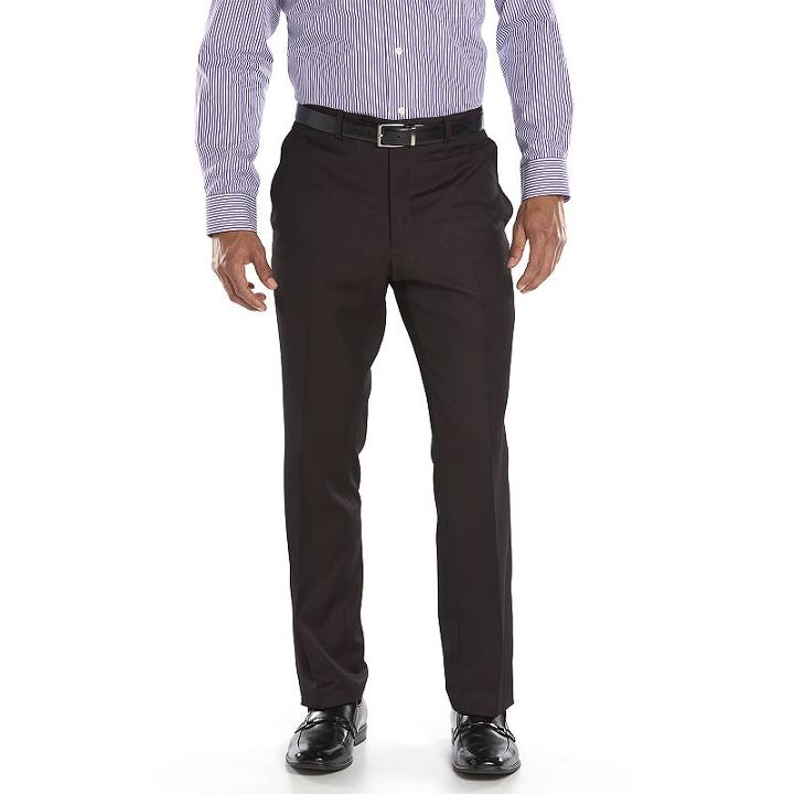 Men's Steve Harvey Classic-fit Maroon Pleated Suit Pants, Size: 38x30, Red