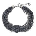 Simply Vera Vera Wang Black Seed Bead Knotted Chunky Necklace, Women's
