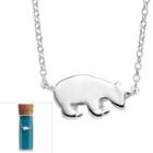 Sterling Silver Polar Bear Necklace, Women's, Grey