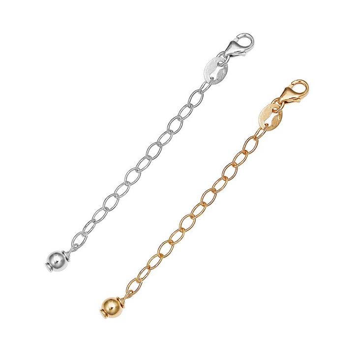Sterling Silver & 14k Gold Over Silver Chain Extender Set, Women's, Multicolor