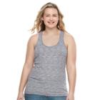 Juniors' Plus Size So&reg; Ribbed Racerback Tank, Girl's, Size: 1xl, Grey (charcoal)