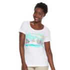 Women's Croft & Barrow&reg;graphic Tee, Size: Large, Natural