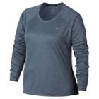 Plus Size Nike Miler Dri-fit Long Sleeve Top, Women's, Size: 3xl, Blue Other