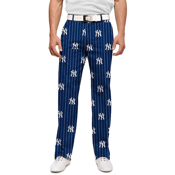 Men's Loudmouth New York Yankees Pinstripe Pants, Size: 36x34, Blue (navy)