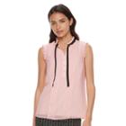 Women's Elle&trade; Pintuck Ruffle Top, Size: Xs, Lt Orange