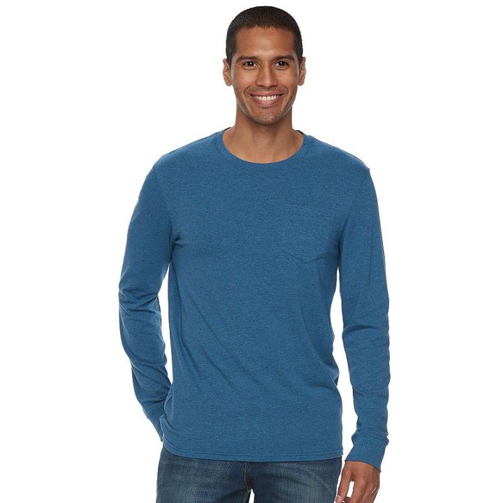 Men's Sonoma Goods For Life&trade; Flexwear Slim-fit Pocket Tee, Size: Xl, Dark Blue