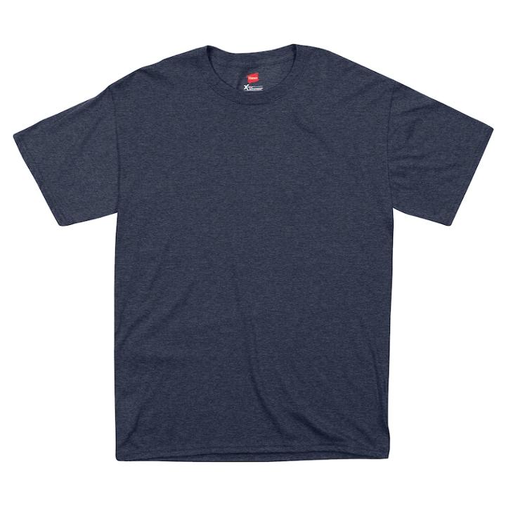 Men's Hanes Ultimate X-temp Freshiq Textured Slubbed Super Soft Crewneck Tee, Size: Xl, Blue (navy)