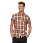 Men's Urban Pipeline&reg; Ombre Button-down Shirt, Size: Xxl, Med Brown