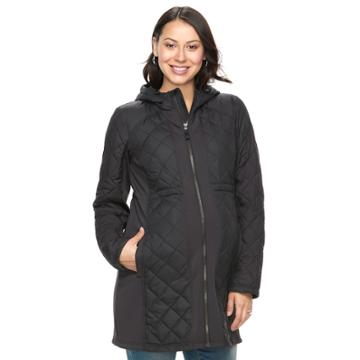 Maternity A:glow Quilted Puffer Jacket, Women's, Size: S-mat, Black