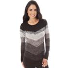 Women's Apt. 9&reg; Mitered Crewneck Sweater, Size: Xl, Black