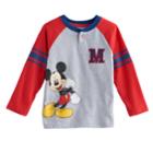Disney's Mickey Mouse Toddler Boy Raglan Henley, Size: 2t, Red