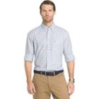 Men's Izod Saltwater Regular-fit Plaid Oxford Button-down Shirt, Size: Large, Blue (navy)