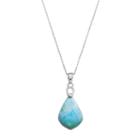Sterling Silver Larimar Pendant Necklace, Women's, Size: 18, Blue
