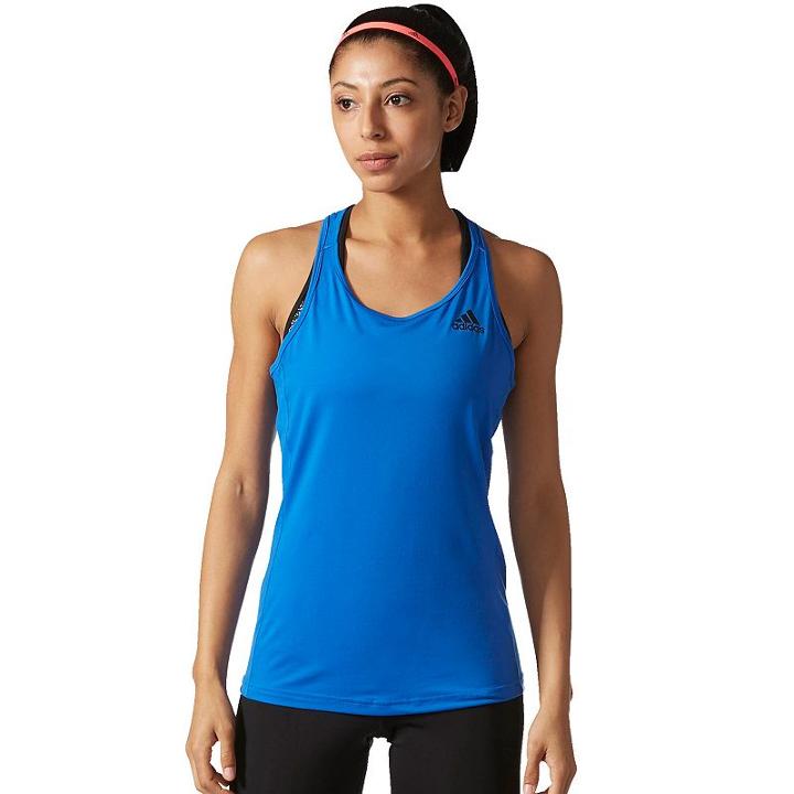 Women's Adidas Performance Baseline Racerback Tank, Size: Small, Brt Blue