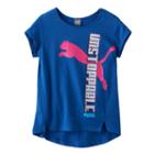 Girls 7-16 Puma High-low Hem Side Graphic Tee, Girl's, Size: Large, Blue Other