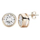 Forever Brilliant 14k Gold 3 3/4 Carat T.w. Lab-created Moissanite Stud Earrings, Women's, White