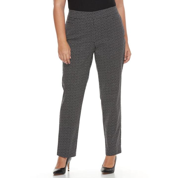 Plus Size Briggs Millennium Printed Pull-on Pants, Women's, Size: 22 W, Ovrfl Oth